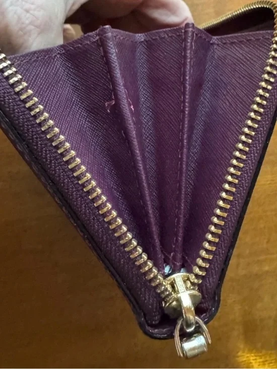 Kate Spade New York Cameron Street Lacey Ripe Plum Saffiano Leather Wallet - Picture 6 of 11